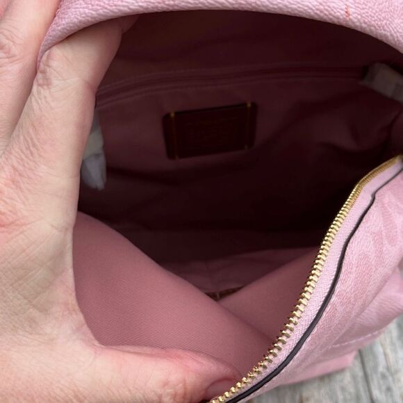 Coach Taylor Small Backpack In Signature Canvas With Charms Bag Powder Pink main image 9